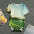 Golf Course Print Men's Bodysuit