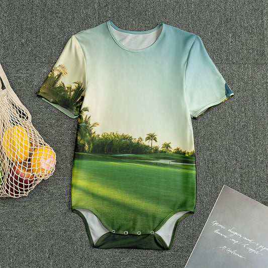 Golf Course Print Men's Bodysuit