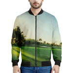 Golf Course Print Men's Bomber Jacket