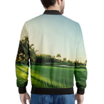 Golf Course Print Men's Bomber Jacket