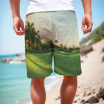 Golf Course Print Men's Cargo Shorts