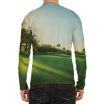 Golf Course Print Men's Long Sleeve Rash Guard