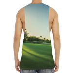 Golf Course Print Men's Muscle Tank Top