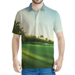 Golf Course Print Men's Polo Shirt