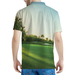Golf Course Print Men's Polo Shirt