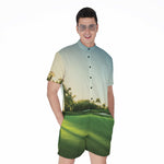 Golf Course Print Men's Rompers