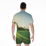 Golf Course Print Men's Rompers