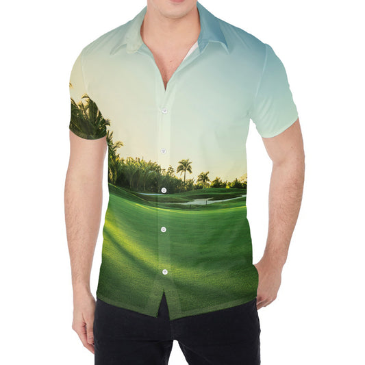 Golf Course Print Men's Shirt