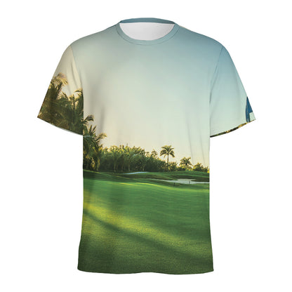 Golf Course Print Men's Sports T-Shirt