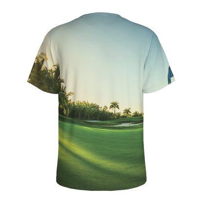 Golf Course Print Men's Sports T-Shirt