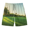 Golf Course Print Men's Swim Trunks