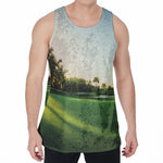Golf Course Print Men's Velvet Tank Top