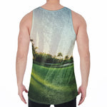 Golf Course Print Men's Velvet Tank Top