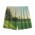 Golf Course Print Mesh Shorts