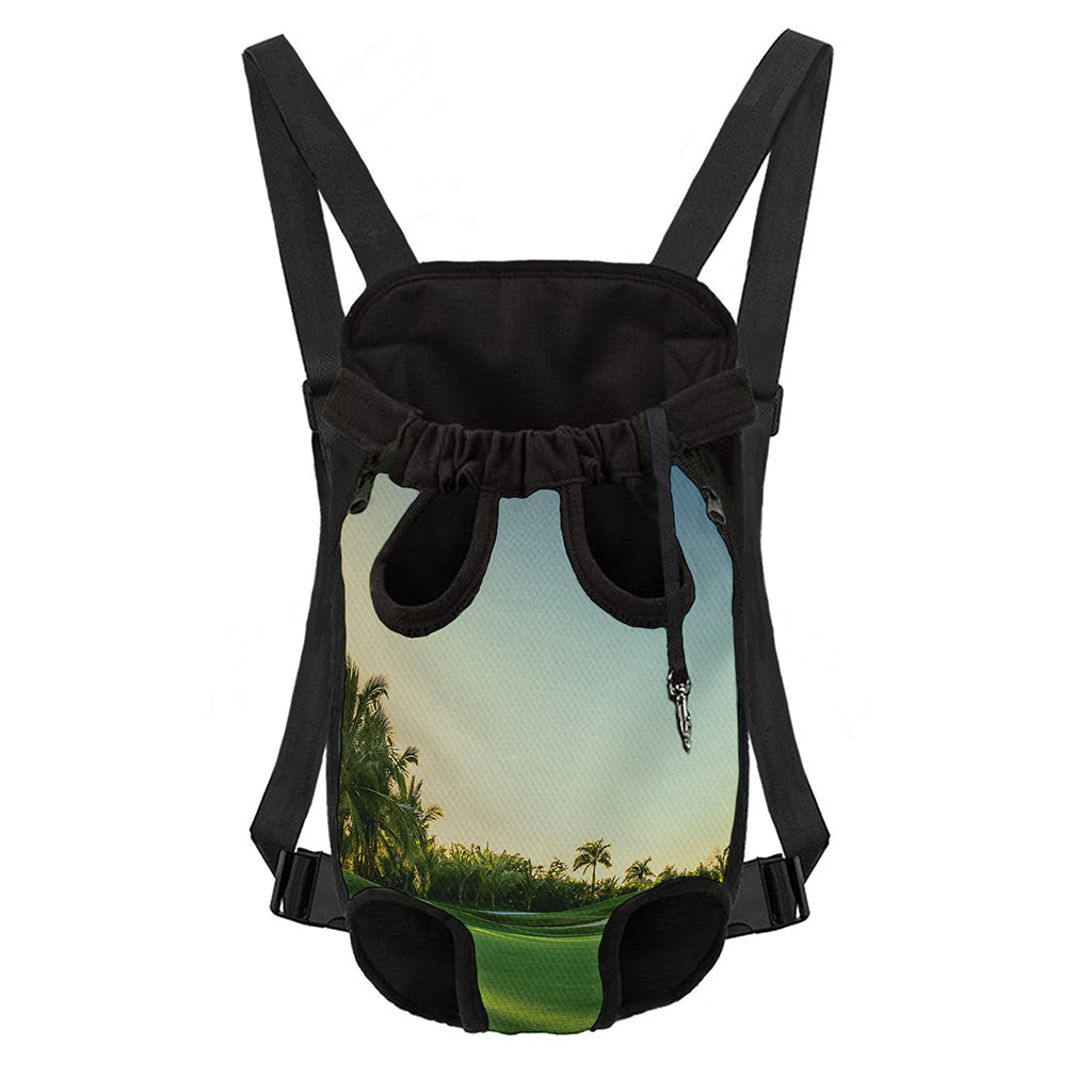 Golf Course Print Pet Carrier Backpack