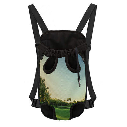 Golf Course Print Pet Carrier Backpack