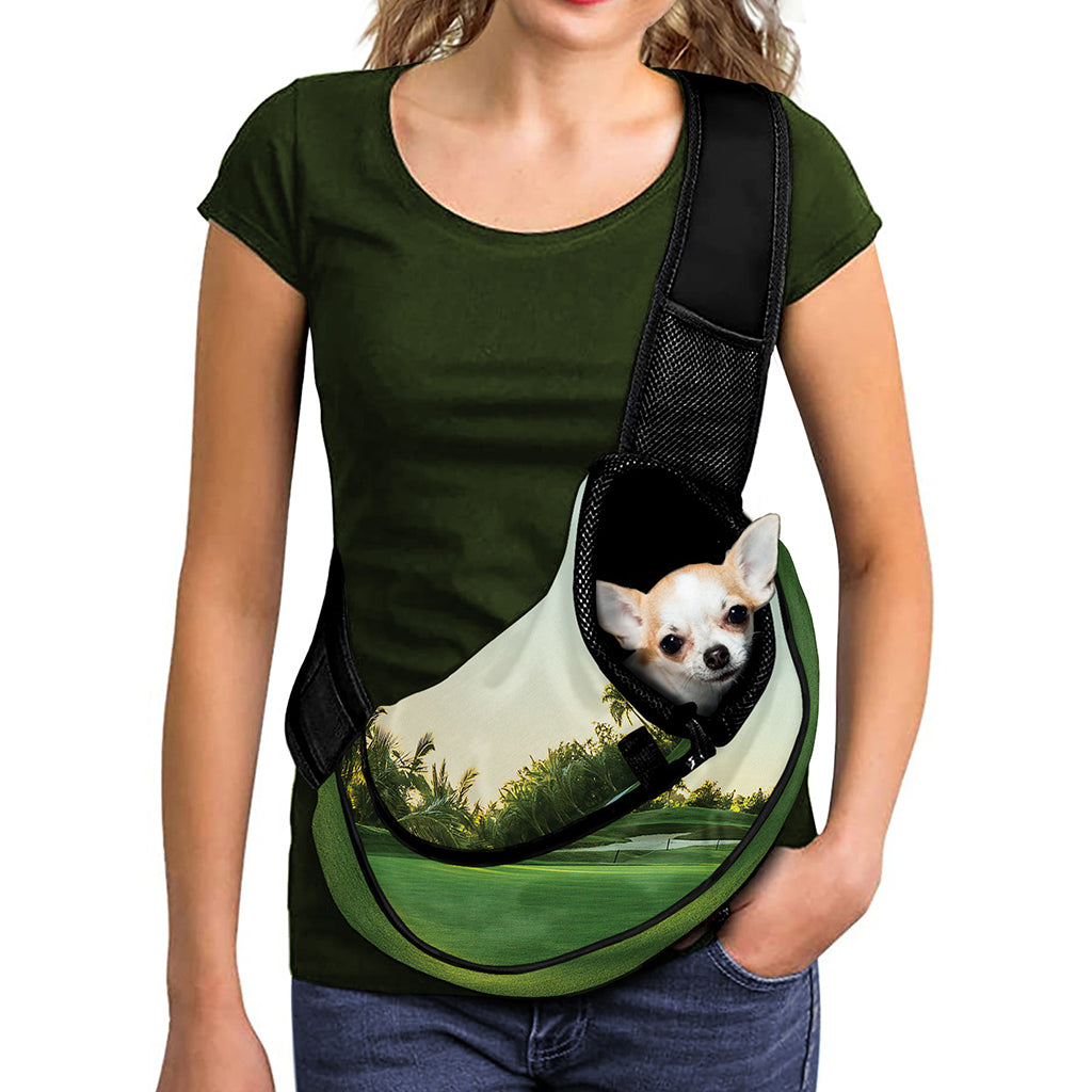Golf Course Print Pet Sling Carrier