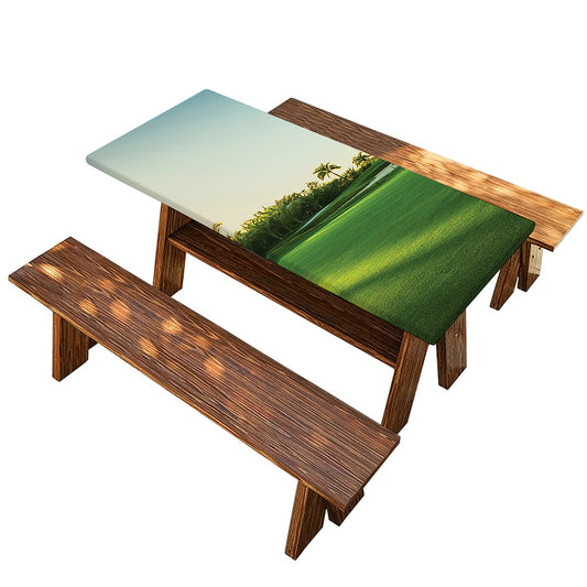 Golf Course Print Picnic Table Cover
