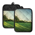 Golf Course Print Pot Holders With Pocket
