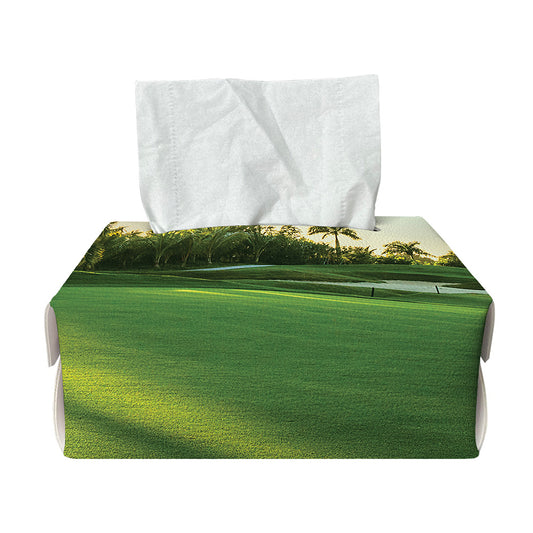 Golf Course Print Rectangle Tissue Box Cover
