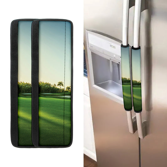 Golf Course Print Refrigerator Handle Covers