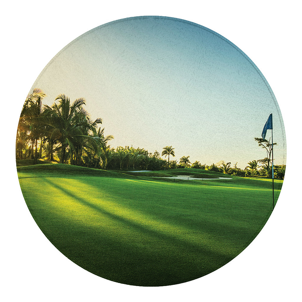 Golf Course Print Round Blanket