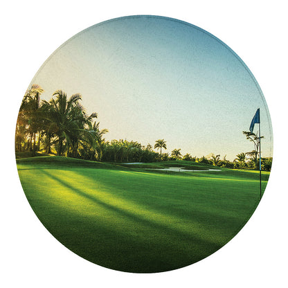 Golf Course Print Round Blanket