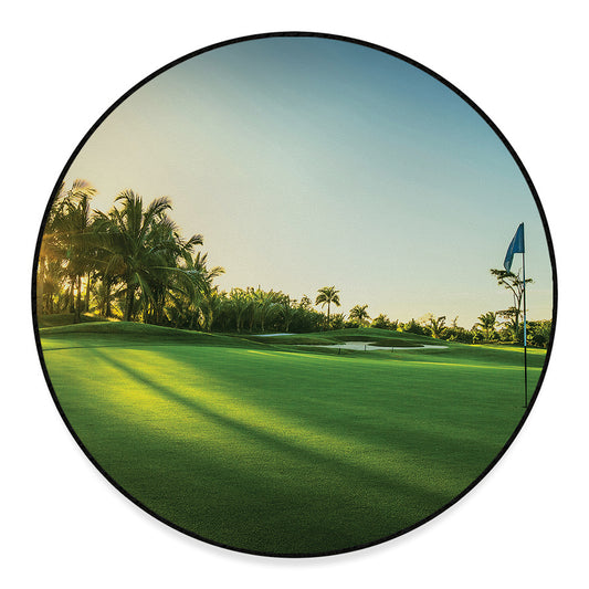 Golf Course Print Round Floor Mat
