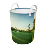 Golf Course Print Round Laundry Basket