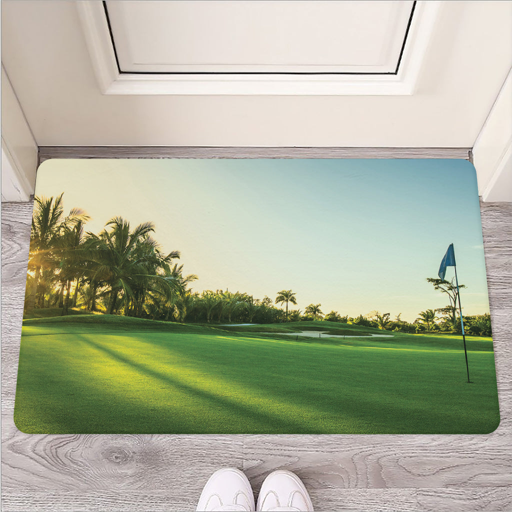Golf Course Print Rubber Doormat