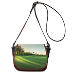 Golf Course Print Saddle Bag