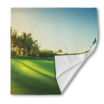Golf Course Print Silk Bandana