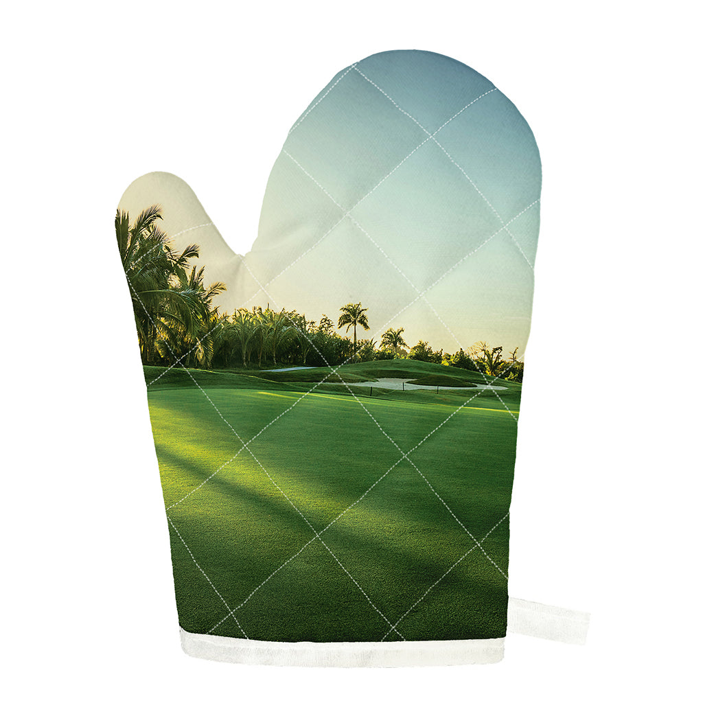 Golf Course Print Single Oven Mitt