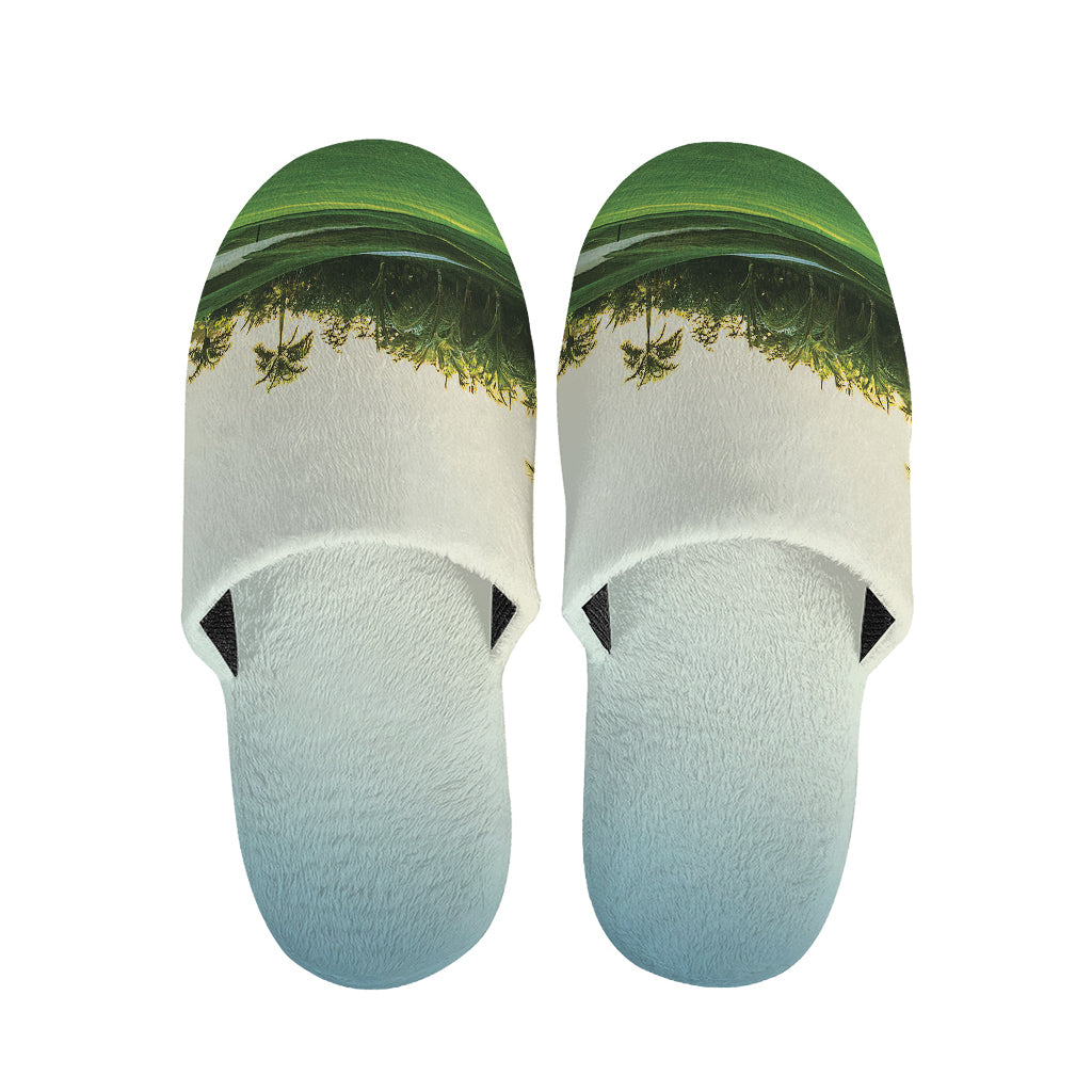 Golf Course Print Slippers