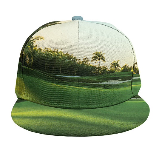 Golf Course Print Snapback Cap