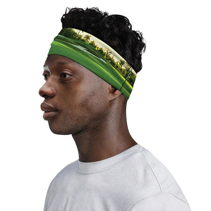 Golf Course Print Sports Headband