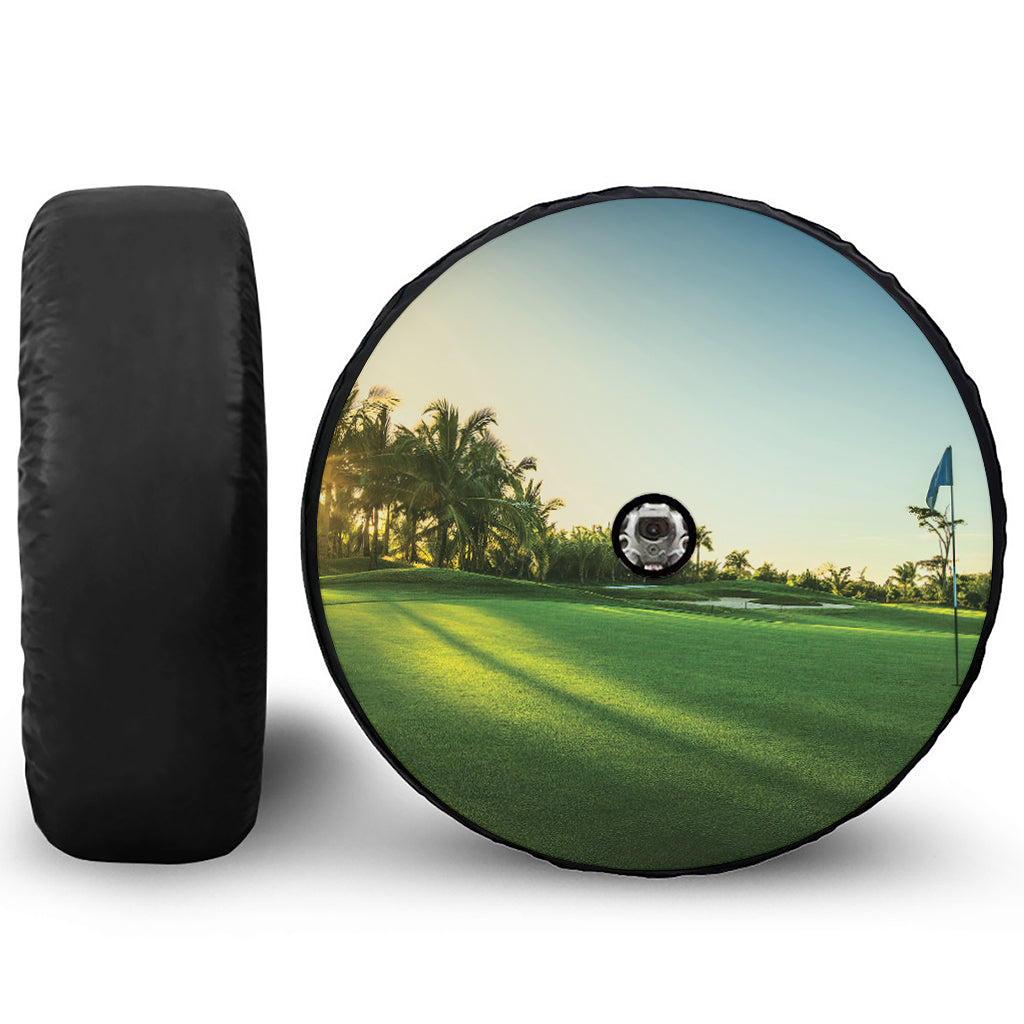Golf Course Print Tire Cover With Camera Hole