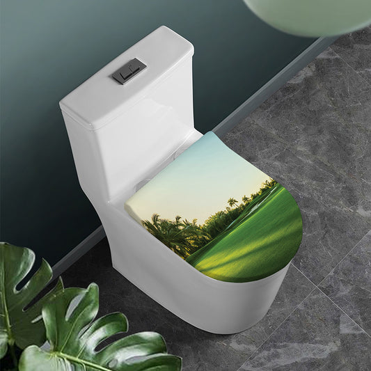 Golf Course Print Toilet Lid Cover