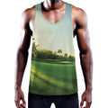 Golf Course Print Men's Workout Tank Top