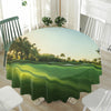 Golf Course Print Waterproof Round Tablecloth