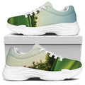 Golf Course Print White Chunky Shoes