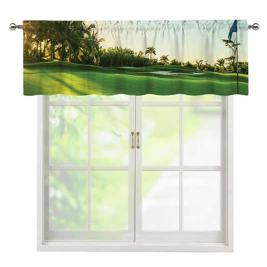 Golf Course Print Window Valance