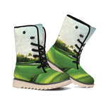 Golf Course Print Winter Boots