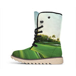 Golf Course Print Winter Boots