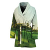 Golf Course Print Women's Bathrobe