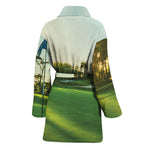 Golf Course Print Women's Bathrobe