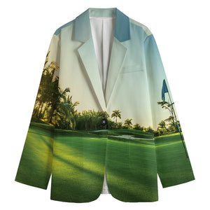 Golf Course Print Women's Blazer