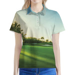 Golf Course Print Women's Polo Shirt