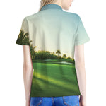 Golf Course Print Women's Polo Shirt