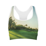 Golf Course Print Women's Sports Bra